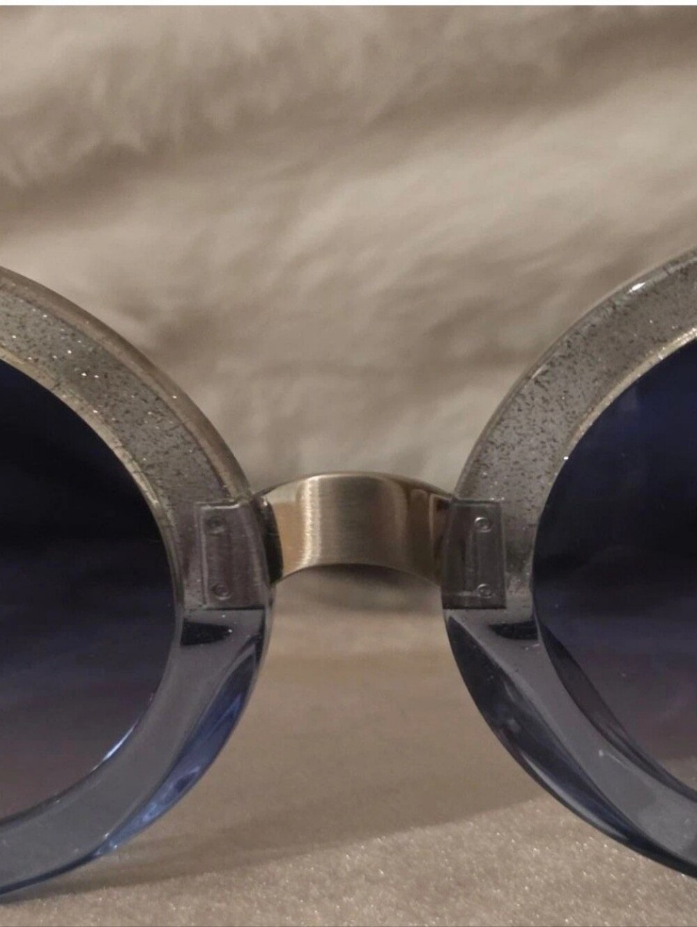 Wildfox Malibu Glitter Round Sunglasses - Silver Glitter & Blue Gradient - Picture 12 of 16